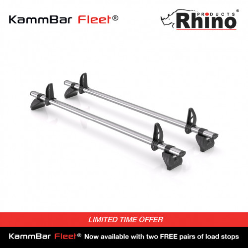 Rhino KammBar 3 Bar Roof Rack And Rear Roller Bundle Renault Trafic - View #11