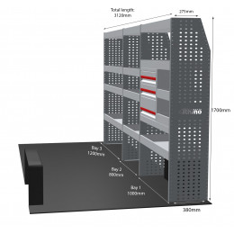 NEW MR4 Modular Racking - Drawer & Shelf - MR359-DS NEW MR4 Modular Racking - Drawer & Shelf - MR359-DS