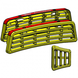 Triple Step With Reverse Sensor Holes Yellow Tread Replacement Kit - SK107 Triple Step With Reverse Sensor Holes Yellow Tread Replacement Kit - SK107
