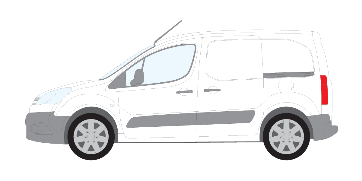 thumbnail image 2 of OMTEC Aluminum Roof Rails For Citroen Berlingo 2008-2018 Short Wheelbase - Silver, 75kg Capacity 2 of 5